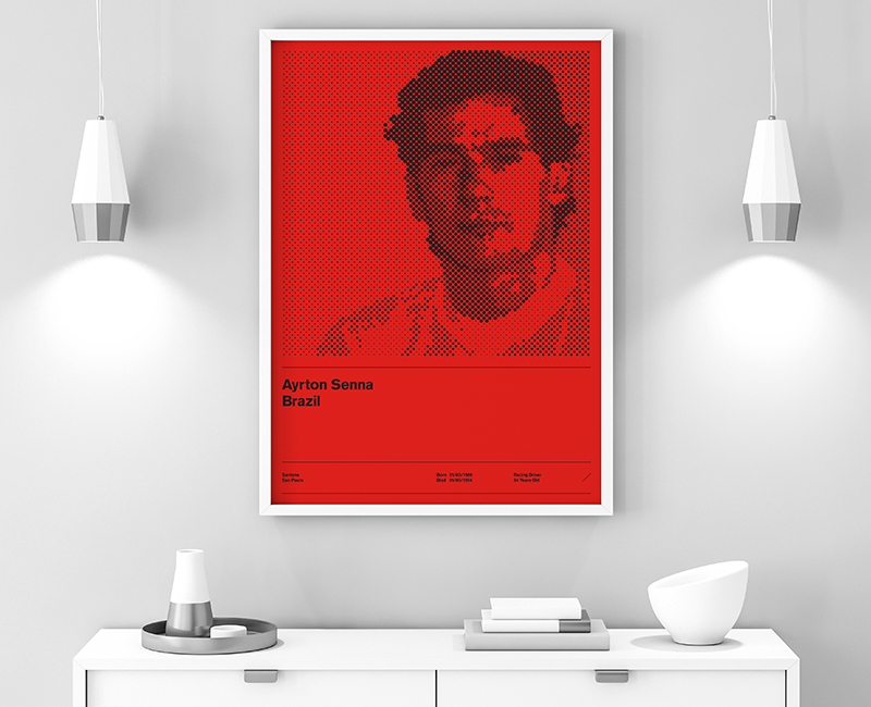 Ayrton Senna 5834 Dot Poster